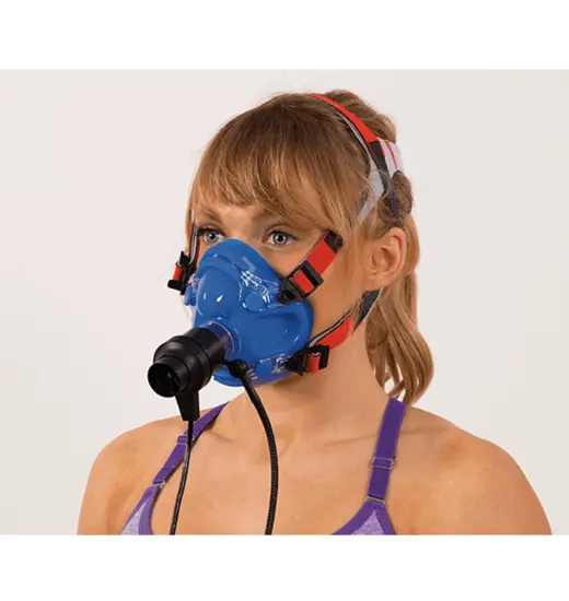Patient wearing the mask for Vyaire's Vyntus™ CPX Metabolic Cart.