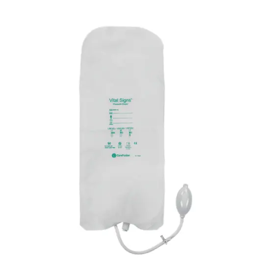 A Vital Signs single-patient-use pressure infuser bag.