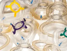 An array of Vyaire's anesthesia masks.