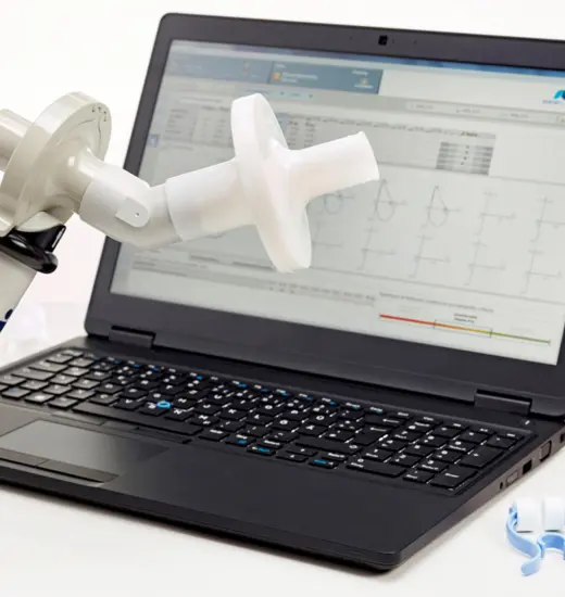 Vyntus™ SPIRO PC Spirometer pulmonary function testing device.