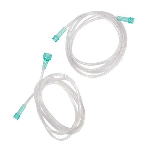 Disposable vinyl-tipped oxygen tubing with crush-resistant lumen to resist occlusion.